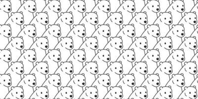 Urso desatado padronizar vetor polar Urso desenho animado isolado repetir fundo papel de parede