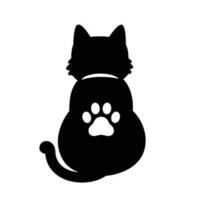 gato vetor ícone logotipo pata desenho animado personagem ilustração gatinho chita símbolo grampo arte