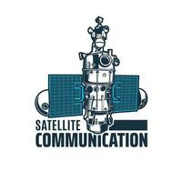 telecomunicação satélite, espaço tecnologia ícone vetor
