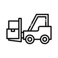 empilhadeira caminhão vetor esboço ícone estilo ilustração. eps 10