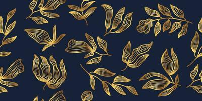 desatado exótico floral padronizar dentro luxuoso ouro gradiente. flor motivo. adequado para papel de parede, invólucro papel, fundo, tecido, têxtil, vestuário, e cartão Projeto vetor