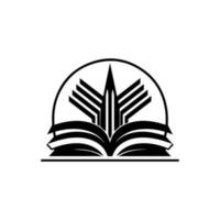 livro logotipo Projeto é uma ótimo caminho para mostrar seu amor para literatura. com Está à moda e simples ilustração, Está perfeito para qualquer marca vetor