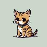 fofa gato desenho animado gatinha Miau gatinho ilustração vetor