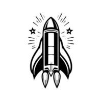 foguete logotipo Projeto ilustração uma dinâmico e negrito gráfico perfeito para uma ponta companhia ou comece vetor