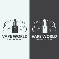 vape ou e-cigarro logotipo modelo vetor