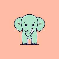 isto fofa kawaii elefante ilustração é perfeito para qualquer projeto este necessidades a adorável tocar. vetor