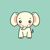 isto fofa kawaii elefante ilustração é perfeito para qualquer projeto este necessidades a adorável tocar. vetor