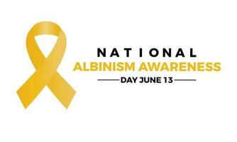 nacional albinismo consciência dia é observado cada ano em Junho 13 . bandeira Projeto modelo vetor ilustração fundo Projeto.
