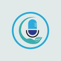 podcast logotipo e símbolo elemento vetor