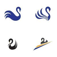 cisne logotipo e símbolo vetor