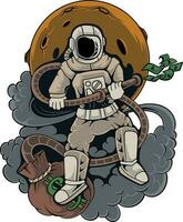ilustração vetorial de astronauta vetor
