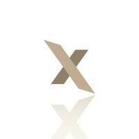 alfabeto carta x logotipo Projeto com lustroso reflexão vetor ícone ilustração. elegante mínimo carta símbolo.