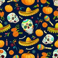 dia de los muertos mexicano vetor desatado padronizar