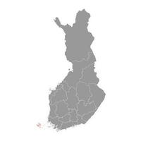 uma terra mapa, região do Finlândia. vetor ilustração.