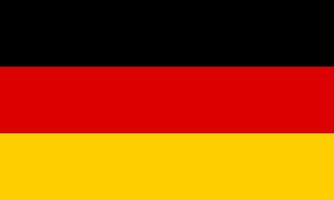 bandeira da Alemanha, cores oficiais e proporção. ilustração vetorial. vetor