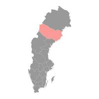 Vasterbotten município mapa, província do Suécia. vetor ilustração.