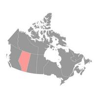 Alberta mapa, província do Canadá. vetor ilustração.