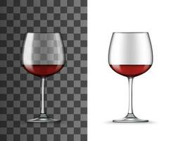 realista 3d vermelho vinho dentro vidro xícara, brincar vetor