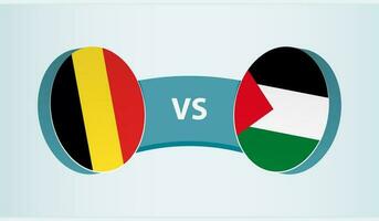 Bélgica versus Palestina, equipe Esportes concorrência conceito. vetor