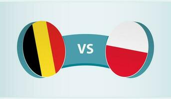 Bélgica versus Polônia, equipe Esportes concorrência conceito. vetor