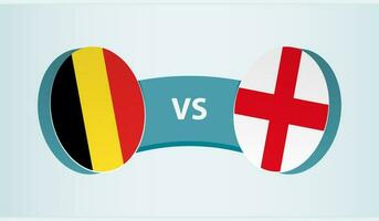 Bélgica versus Inglaterra, equipe Esportes concorrência conceito. vetor