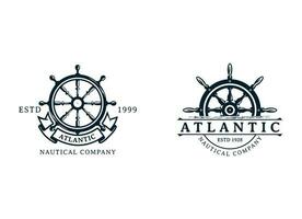 náutico e marinheiro marinho logotipo Projeto vetor