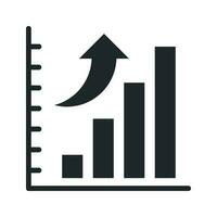 crescimento gráfico vetor sólido ícone. eps 10 Arquivo