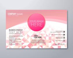 Vetor de modelo moderno brochura geométrica rosa negócios