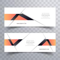 Banners de elegante moderno design conjunto modelo vector