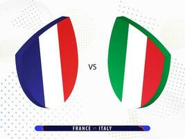 França vs Itália rúgbi corresponder, internacional rúgbi concorrência 2023. vetor