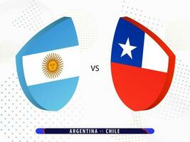 Argentina vs Chile rúgbi corresponder, internacional rúgbi concorrência 2023. vetor
