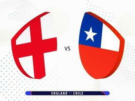 Inglaterra vs Chile rúgbi corresponder, internacional rúgbi concorrência 2023. vetor