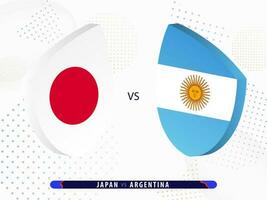 Japão vs Argentina rúgbi corresponder, internacional rúgbi concorrência 2023. vetor