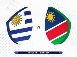 Uruguai vs Namíbia rúgbi corresponder, internacional rúgbi concorrência 2023. vetor