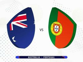 Austrália vs Portugal rúgbi corresponder, internacional rúgbi concorrência 2023. vetor