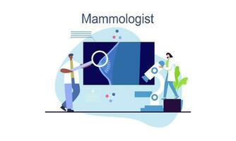 mamologista conceito consulta com médico sobre seio doença idéia do cuidados de saúde e médico vetor