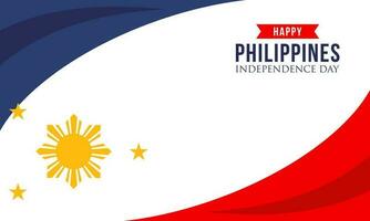 feliz independência dia Filipinas fundo com Filipinas bandeira vetor