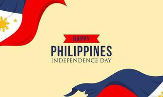 feliz independência dia Filipinas fundo com Filipinas bandeira vetor
