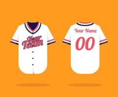 Mockup de camisola de basebol vetor