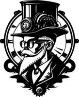 steampunk - minimalista e plano logotipo - vetor ilustração