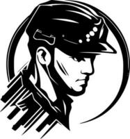 militares - minimalista e plano logotipo - vetor ilustração