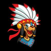 nativo americano personagem desenho animado. vetor ilustração. Ação de graças símbolo