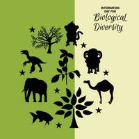 ilustração do uma fundo para internacional dia para biológico diversidade. vetor