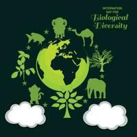 ilustração do uma fundo para internacional dia para biológico diversidade. vetor