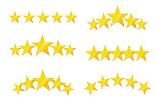 melhor qualidade estrelas ícones, análise, avaliação, classificação vetor