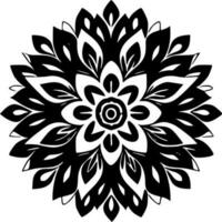 mandala, Preto e branco vetor ilustração