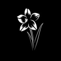 narciso - Preto e branco isolado ícone - vetor ilustração