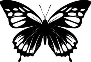 borboleta - Preto e branco isolado ícone - vetor ilustração