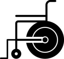 sólido ícone para cadeira de rodas vetor