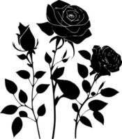 rosas, minimalista e simples silhueta - vetor ilustração